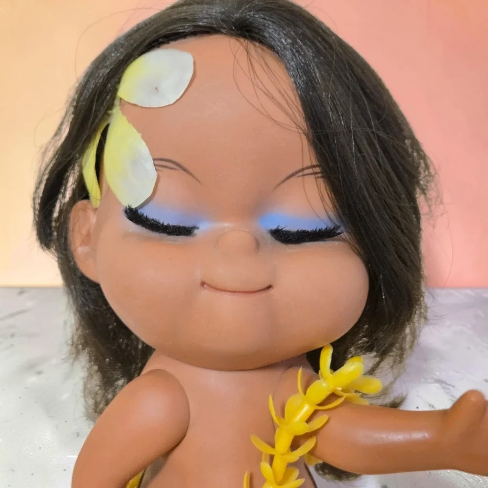 Vintage Hawaii Hula Doll Music Box Rotating Kealakekua's Grass Shack Kona 10